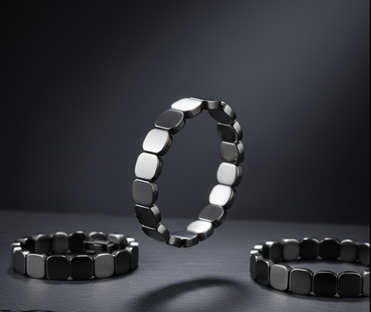 Bracelet Météorite Noire (l'hématite a cet aspect)